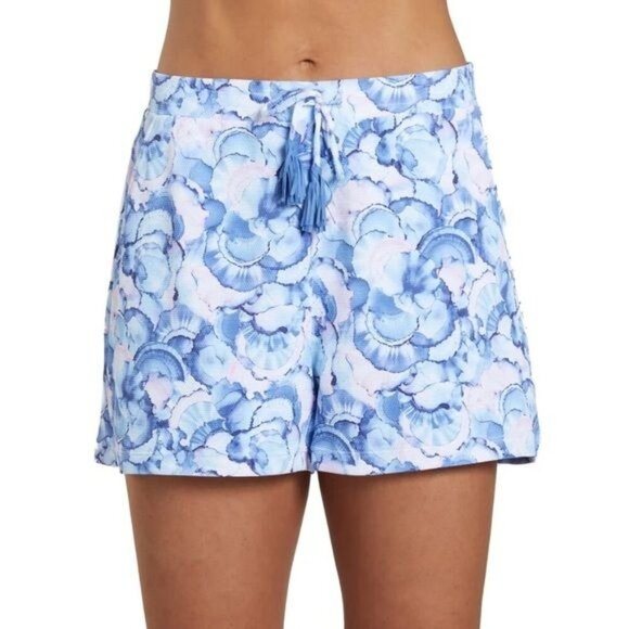 Tommy Bahama Womens Blue Monday Island Cays Abalone Cover Up Shorts Sz XL New - Picture 4 of 9